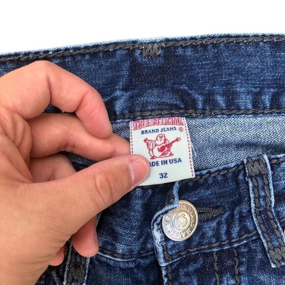 Vintage True Religion Jeans Size 32 BILLY GIANT BIG T Blue - Picture 5 of 8